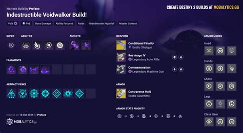 PvE Warlock Build: Dominate the Battlefield with Voidwalker and Well of Radiance