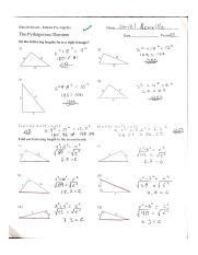 Pythagorean Theorem Kuta Software Answer Key PDF