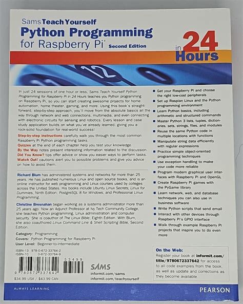 Python Programming for Raspberry Pi - Sams Teach Yourself in 24 Hours Epub