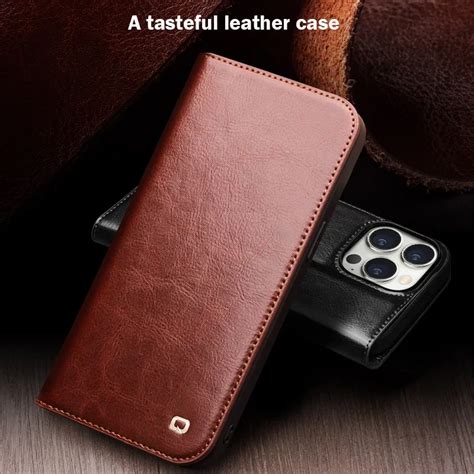 QIALINO iPhone Genuine Leather Business Reader