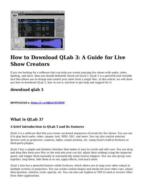 QLAB 3 MANUAL Ebook Doc