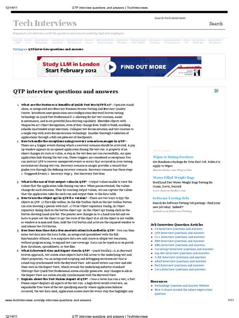 Qtp Technical Questions And Answers Epub