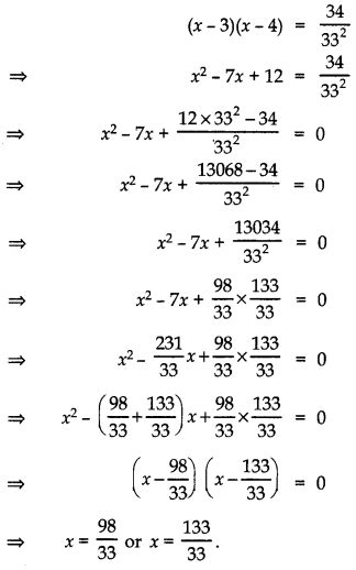 Quadratic Equation Class X Question And Answer Doc