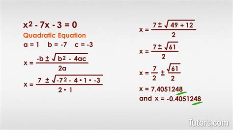 Quadratic Formula Examples And Answers Kindle Editon