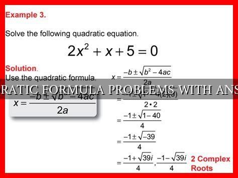 Quadratic Formula Problems Answers Reader