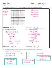 Quadratic Quest Algebra 2 Answer Key PDF