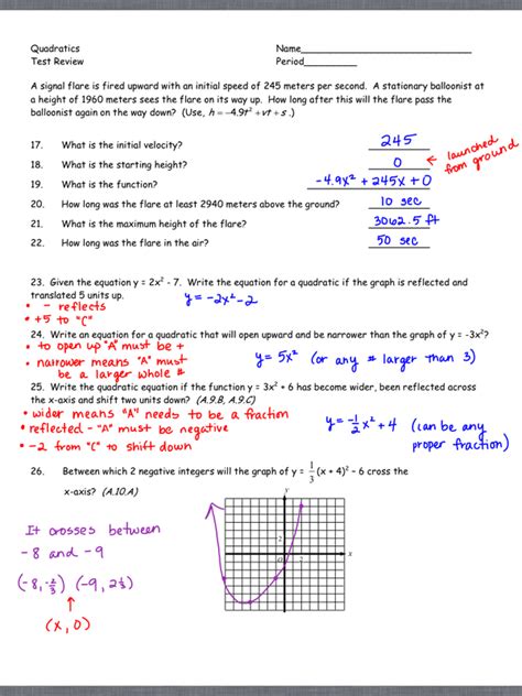 Quadratics Day 1 Assignment Answer Key Epub