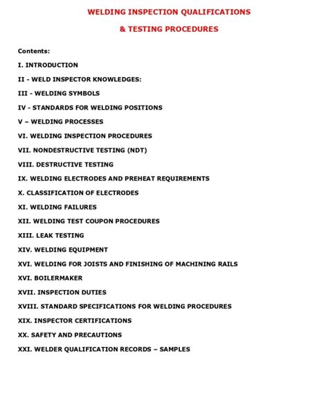 Qualification of Inspection Procedures 1st Edition Reader