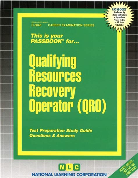 Qualifying Resources Recovery Operator QROPassbooks Epub