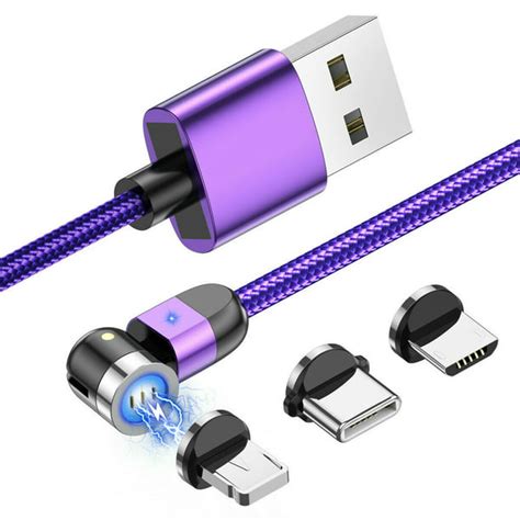 Quality Lightning Charger Converter purple blue orange Reader