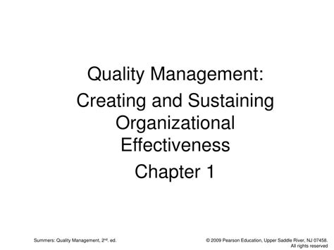 Quality Management Creating and Sustaining Organizational Effectiveness Kindle Editon