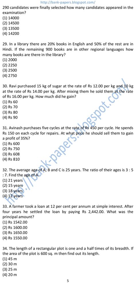 Quantitative Aptitude Questions With Answers For Bank Po Exams Epub