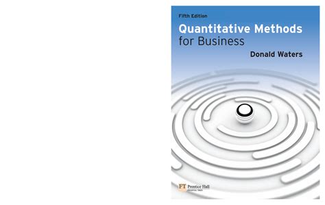 Quantitative Methods For Business Donald Waters Answers Reader