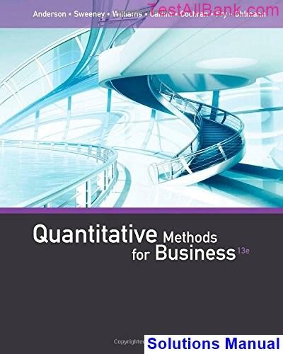 Quantitative Methods For Business Solutions Manual Pdf Reader