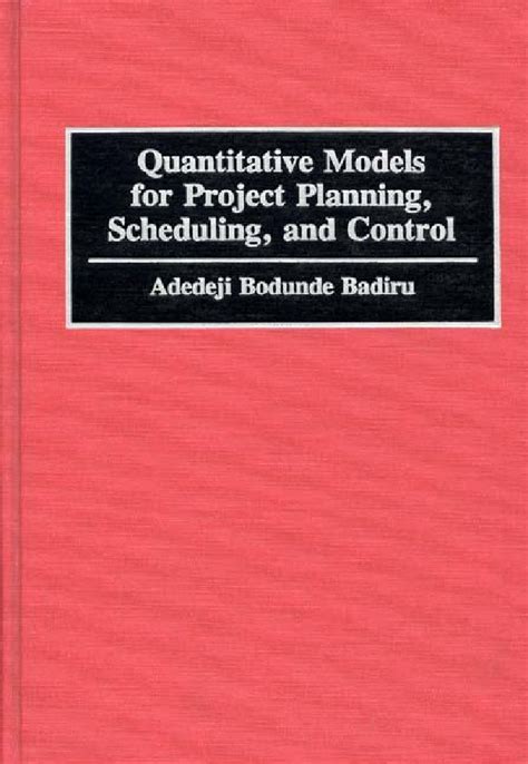 Quantitative Models for Project Planning Reader