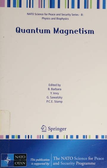 Quantum Magnetism Proceedings of the NATO Advanced Study Institute on Quantum Magnetism, Les Houches Epub