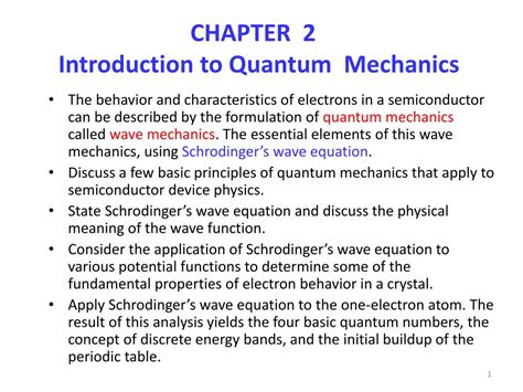 Quantum Mechanics 1 An Introduction Doc