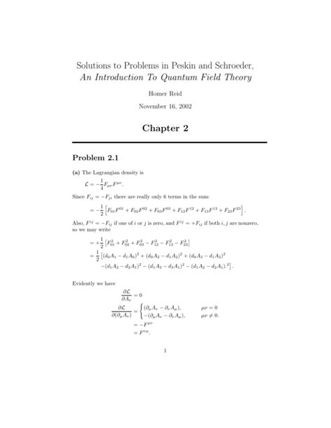 Quantum Peskin And Schroeder Solution Kindle Editon