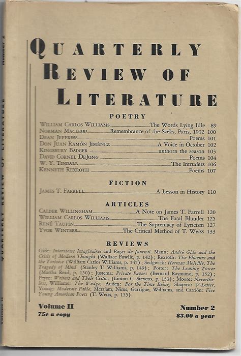 Quarterly Review of Literature Volume XII Number 3 Epub