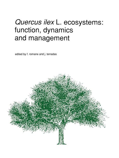 Quercus ilex Ecosystems Function Epub