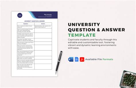 Question And Answer Template