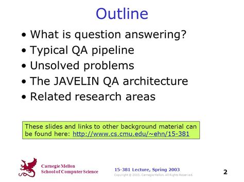 Question Answering Carnegie Mellon School Of Computer PDF