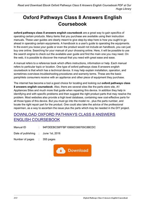 Question Answers Of Pathways Coursebook English Clas 8 Epub