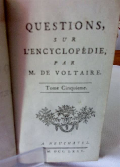 Questions Sur L Encyclopedie V6 1775 French Edition PDF