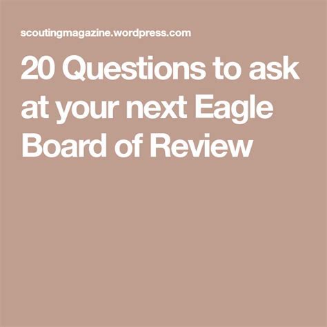 Questions to Ask Your Eagle Scout