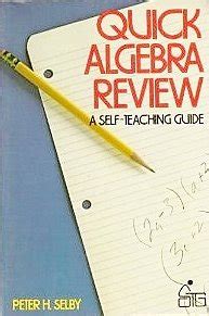 Quick Algebra Review Wiley Self Teaching Guides Doc