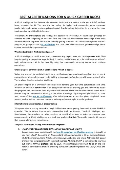 Quick Career Certifications