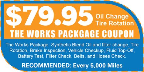 Quick Lane Oil Change Coupon 25 Printable