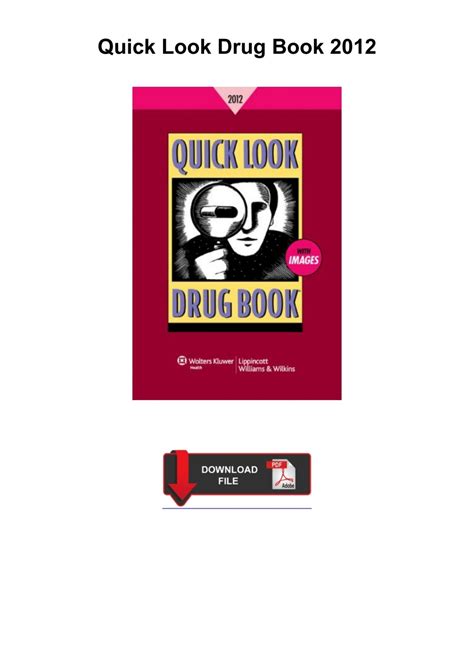 Quick Look Drug, Book 2001 Doc