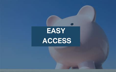 Quick and easy access to your savings: