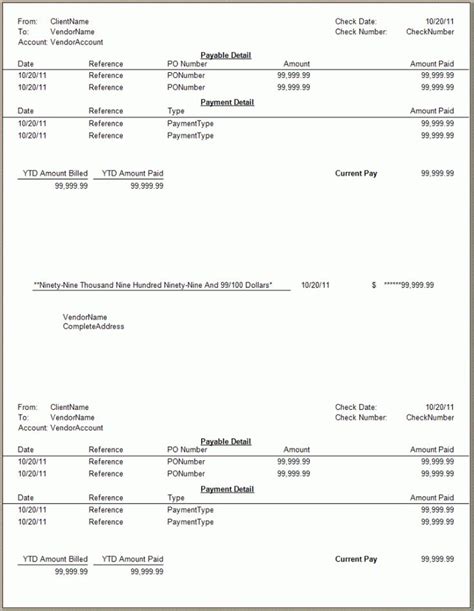 Quickbooks Pay Stub Template Free