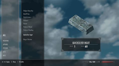 Quicksilver Ingot Skyrim ID