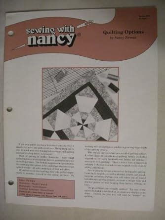 Quilting Options Sewing With Nancy Epub