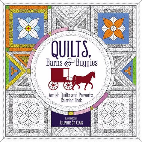 Quilts Barns and Buggies Adult Coloring Book Amish Quilts and Proverbs Coloring Book Coloring Faith PDF