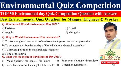 Quiz Question On Environment With Answer Doc