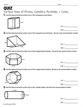 Quiz Surface Area Geometry Answers Doc