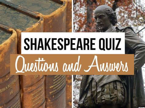 Quiz on Shakespeare 1st Published Reader