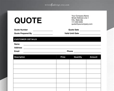 Quote Templates Free