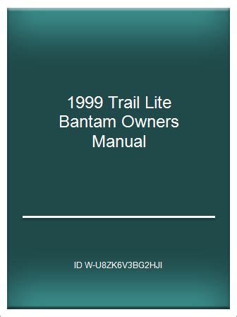 R Vision Trail Lite Bantam Owners Manual Ebook PDF