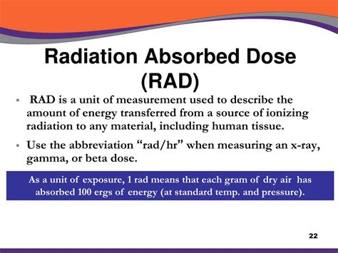 RAD (Radiation Absorbed Dose)