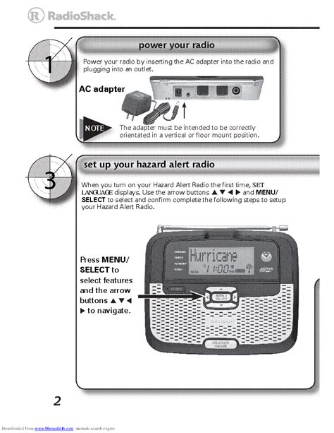 RADIO SHACK WEATHER RADIO MANUAL 12 262 Ebook Kindle Editon