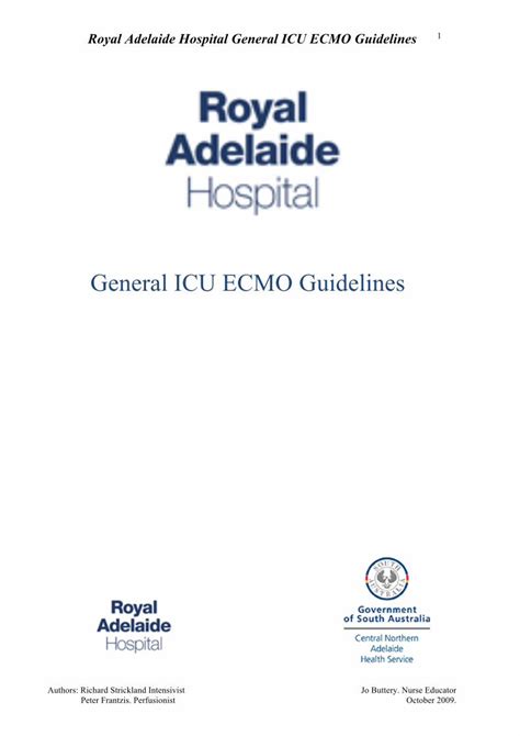 RAH ECMO Guidelines - RAH - Intensive Care Unit Ebook Epub