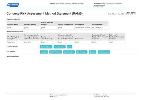 RAMS Risk Assessment: A Comprehensive Guide to Identifying and Managing Hazards