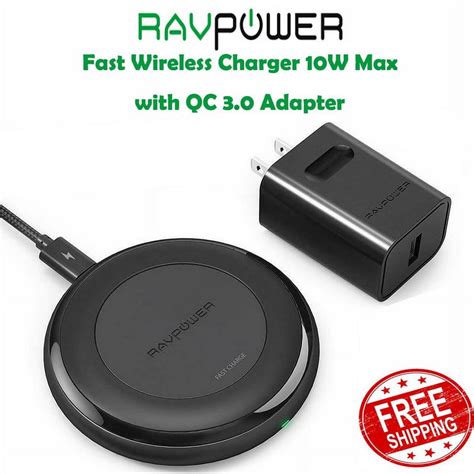 RAVPower Wireless Charging Qi Enabled Devices Black Kindle Editon