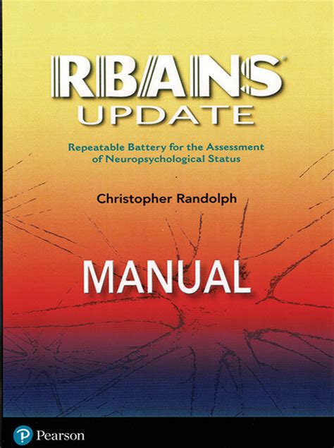 RBANS SCORING MANUAL Ebook Kindle Editon