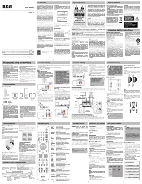 RCA HOME THEATER AUDIO SYSTEM MANUAL Ebook Reader